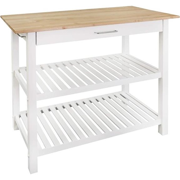 Casual Kitchen Island with Hardwood Top 40 W