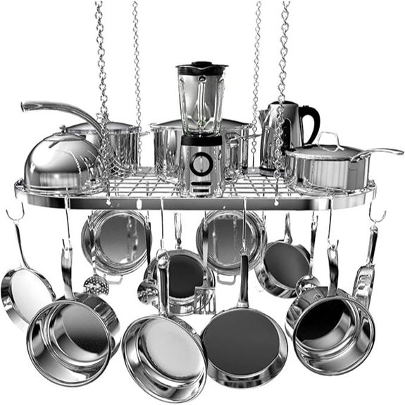 ceiling mount pot rack