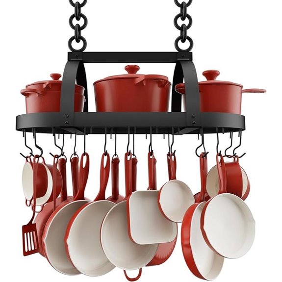 ceiling mounted pot rack
