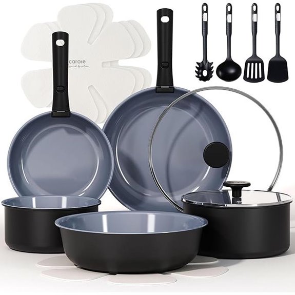 CAROTE 17-Piece Ceramic Cookware Set