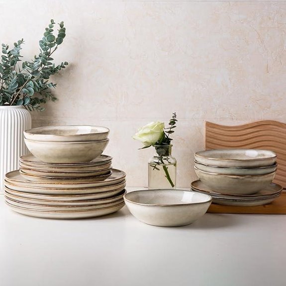 AmorArc Ceramic Dinnerware Set for 8