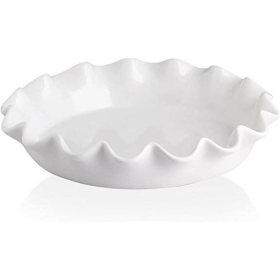 Sweejar 11.5 Ceramic Fluted Pie Pan