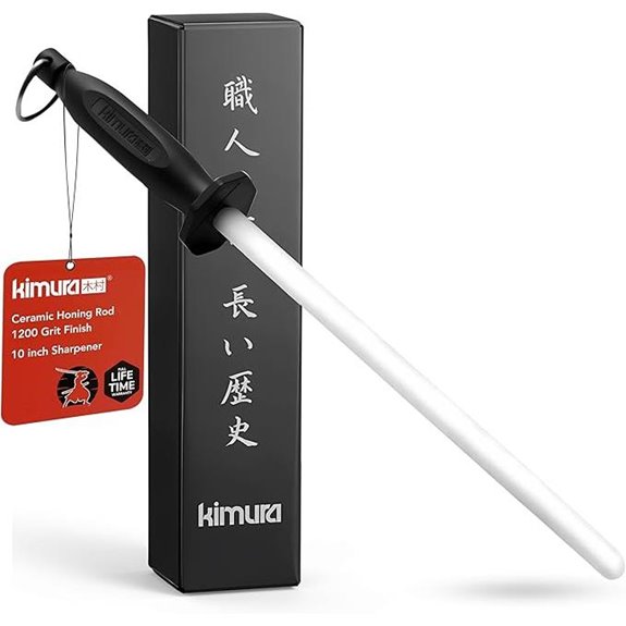 Kimura 10-Inch Ceramic Honing Rod for Knives