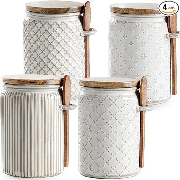 Getstar 4-Piece Ceramic Kitchen Canister Set