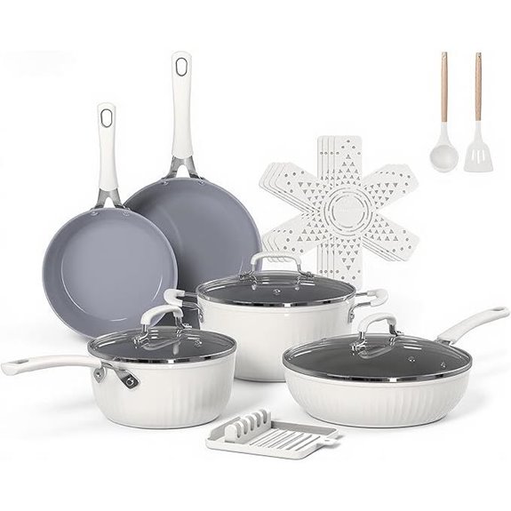 Ammeloo 15-Piece Non-Stick Ceramic Cookware Set