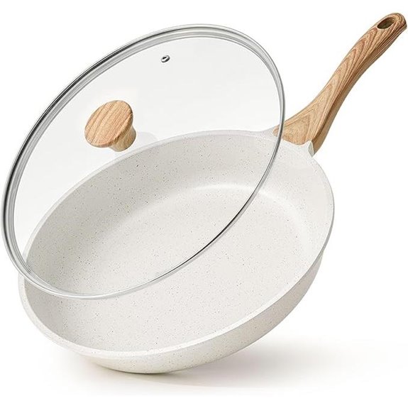 Sensarte Nonstick Ceramic Frying Pan with Lid