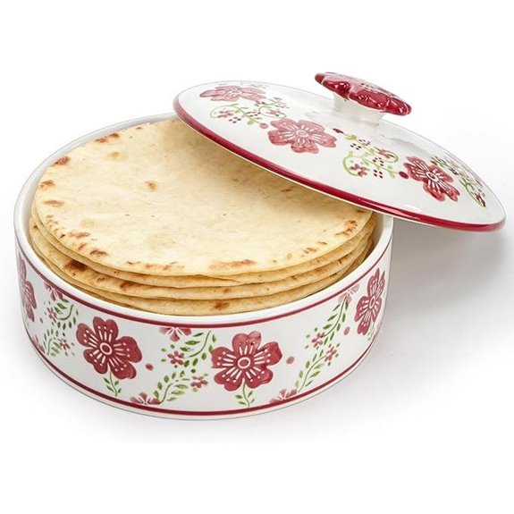 Coloch Ceramic Tortilla Warmer with Lid 8.5 Inch
