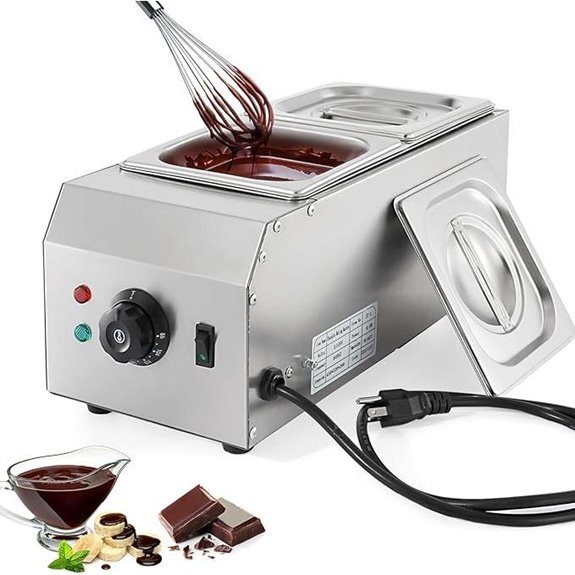 WICHEMI Chocolate Tempering Machine with 2 Tanks