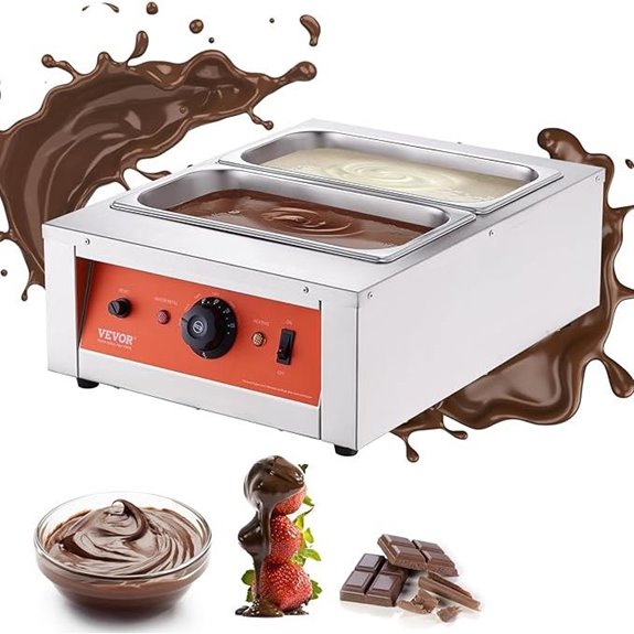 VEVOR Chocolate Tempering Machine 17.6 Lbs 2 Tanks