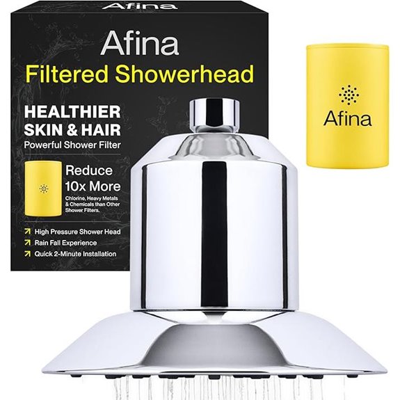 Afina Water Softener Showerhead with Filter (Chrome)
