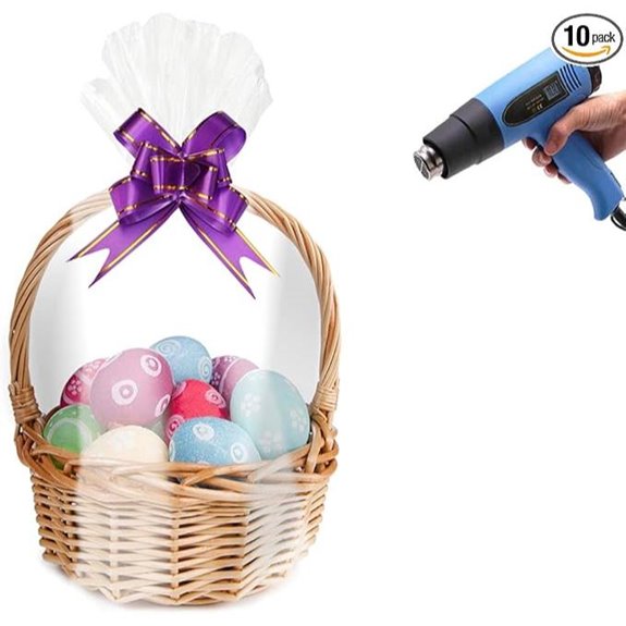 Morepack Clear Shrink Wrap Bags for Gift Baskets