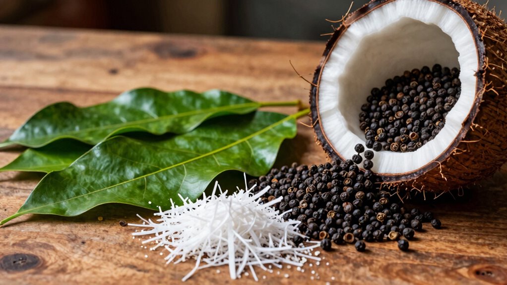 coconut curry leaves pepper