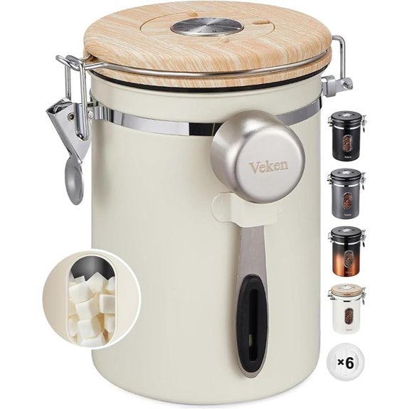 Veken Coffee Canister with Window and Scoop