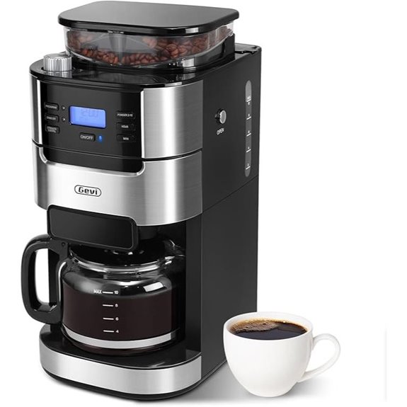 Gevi 10-Cup Coffee Maker with Grinder and Timer