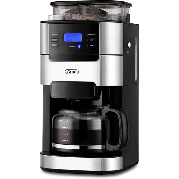 Gevi 10-Cup Coffee Maker with Grinder and Timer