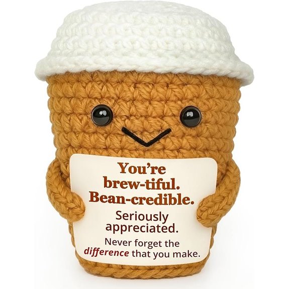 Coffee Lovers Gift for Women - Thank You Crochet
