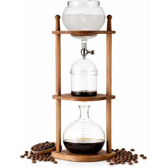 Nispira Cold Brew Coffee Maker with Wood Tower