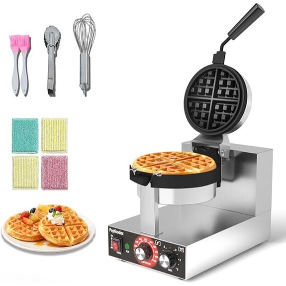 Belgian Waffle Maker 110V Commercial Rotary with Timer