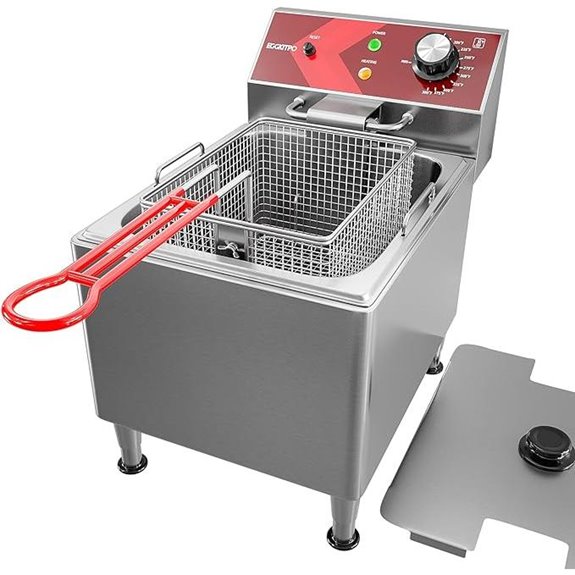 EGGKITPO 12L Commercial Deep Fryer with Basket