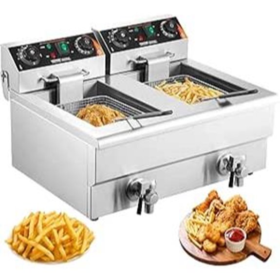 VEVOR Commercial Double Tank Deep Fryer