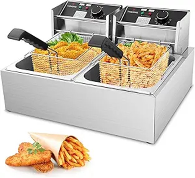 Commercial Electric Deep Fryer with Baskets