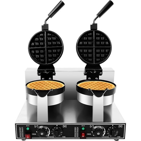 Commercial Electric Double-Head Belgian Waffle Maker