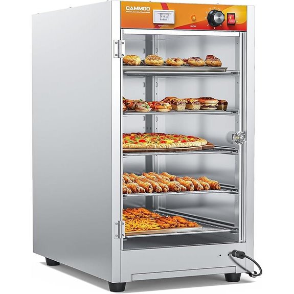133Qt 5-Tier Commercial Food Warmer with Adjustable Shelves