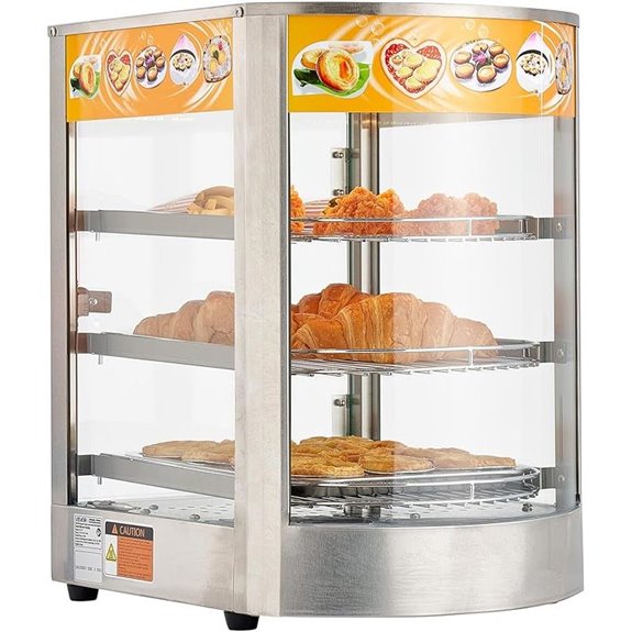 VEVOR 3-Tier Commercial Food Warmer with LED