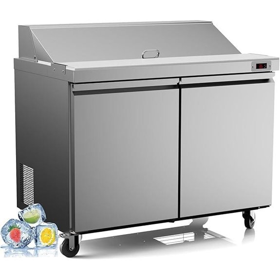 48 Commercial Salad Prep Table with 12 Pans