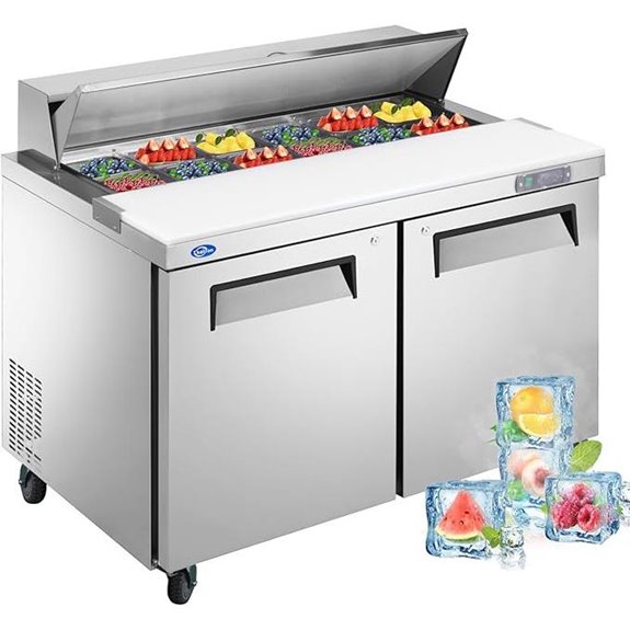 48 Commercial Salad Prep Refrigerator with Pans