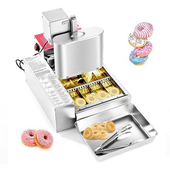 VEVOR Commercial Donut Machine 4 Rows Stainless Steel