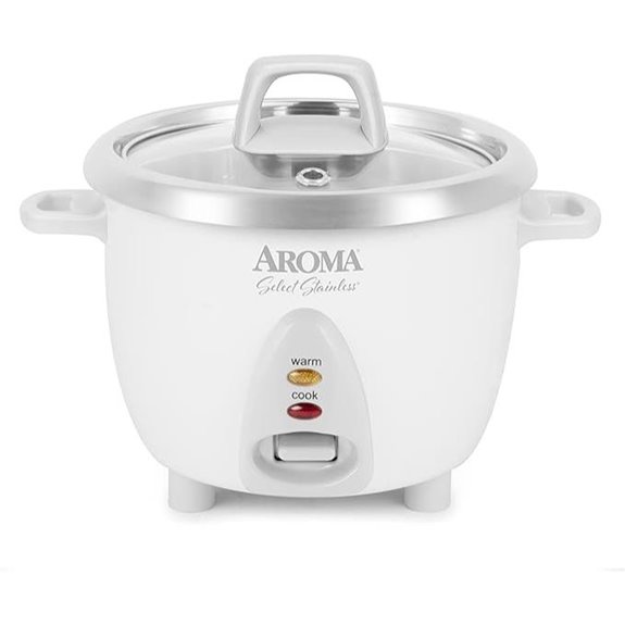 AROMA Stainless Rice Cooker 3-Cup Capacity