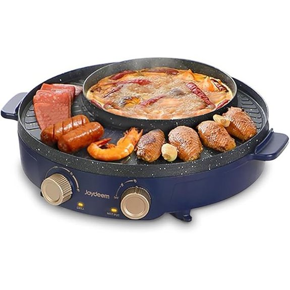 Joydeem Electric Grill with Hot Pot for 1-4 People