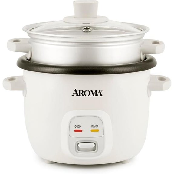 AROMA 2-Cup Rice Cooker with Steamer and Warmer