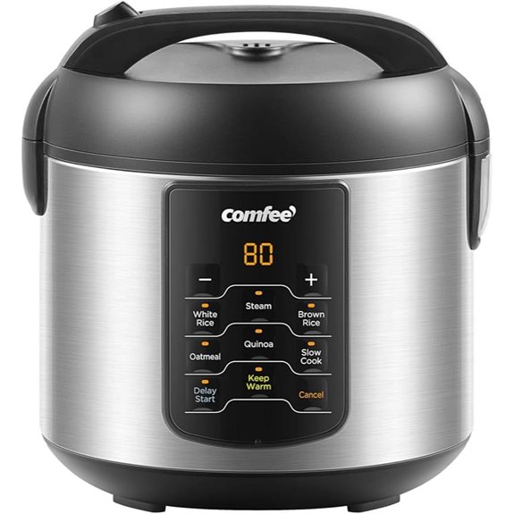 COMFEE 2QT 6-in-1 Stainless Steel Rice Cooker