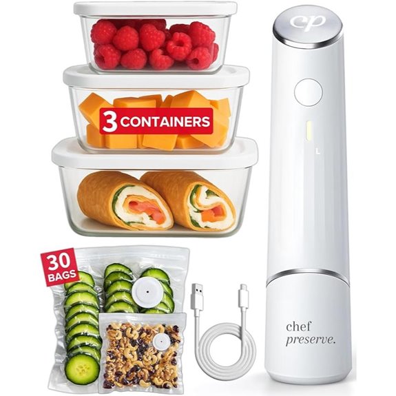 Chef Preserve Compact Vacuum Sealer Set with Containers