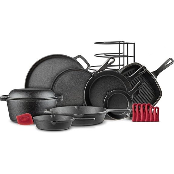 Cuisinel 17-Piece Cast Iron Cookware Set