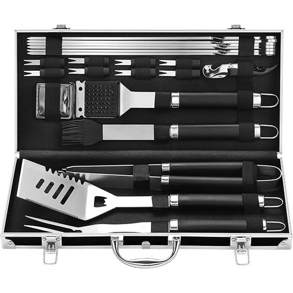 Grilljoy 22-Piece BBQ Grill Tools Set with Case