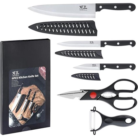5-Piece Kitchen Knife Set with Scissors and Peeler