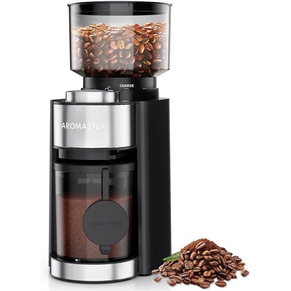 Aromaster Conical Burr Coffee Grinder with Timer