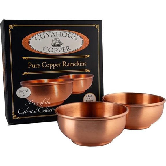Set of 2 Copper Mini Bowls for Serving and Decor