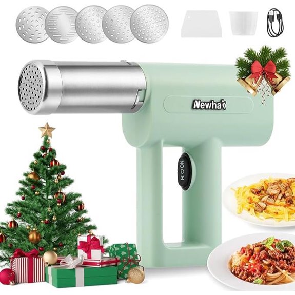 Newhai 5-in-1 Cordless Pasta Maker with Shaping Disc