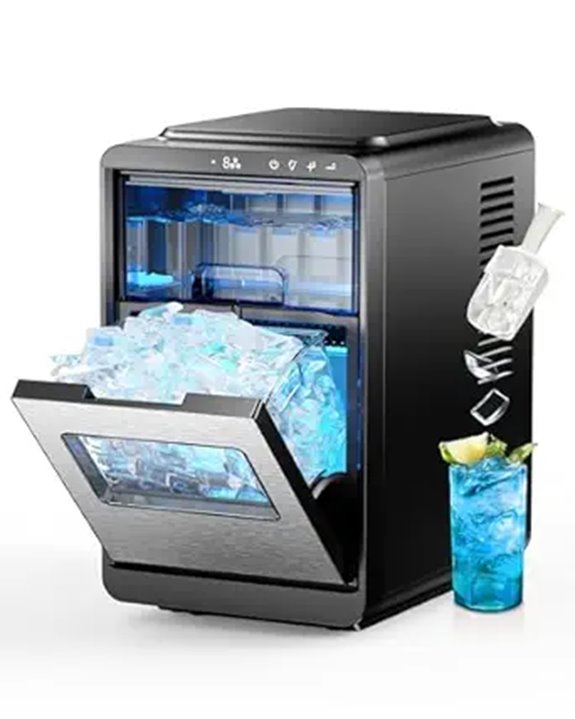 Crescent Ice Maker Countertop with Self-Cleaning & Timer