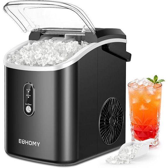 EUHOMY Countertop Nugget Ice Maker with Basket