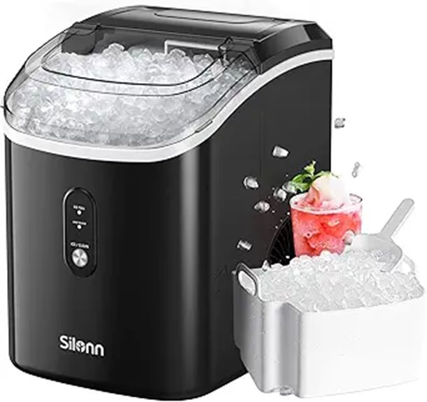 Silonn Countertop Nugget Ice Maker with Self-Cleaning