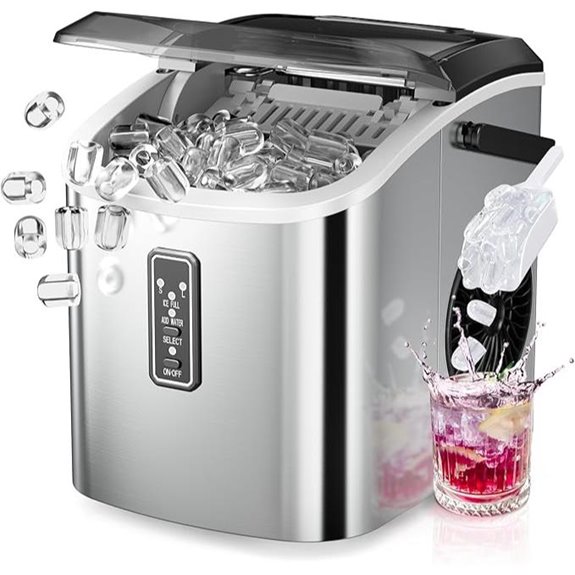 EUHOMY Countertop Ice Maker with Self-Cleaning 2 Sizes
