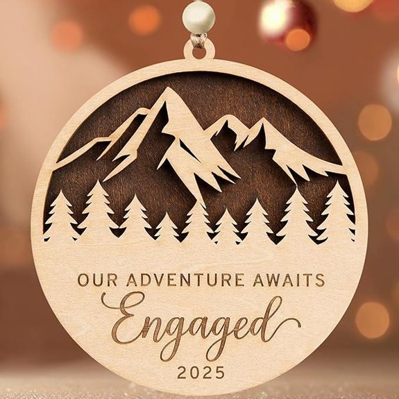 couples 2025 engagement ornament