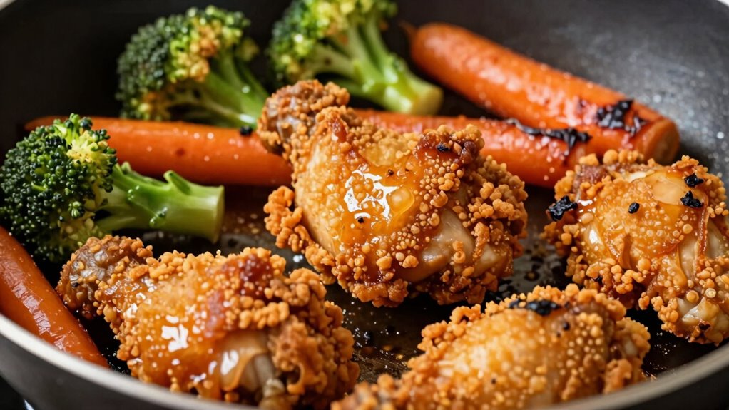 crispy coating and heat