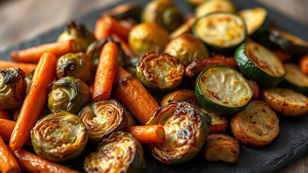 crispy veggies with less