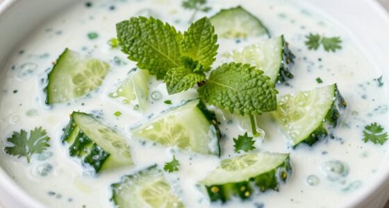 cucumber dilutes raita flavor